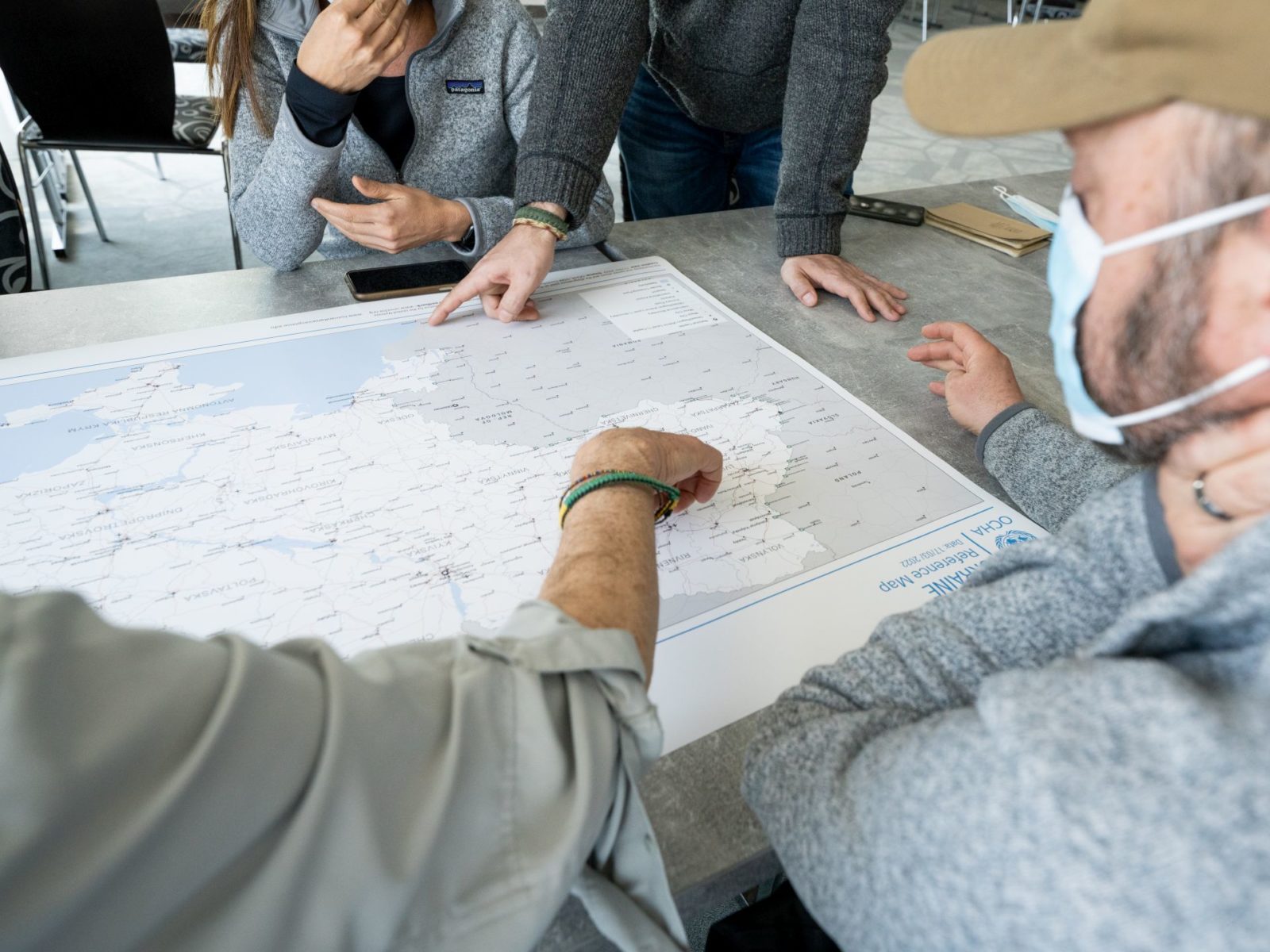 Our team at work mapping access routes into Ukraine