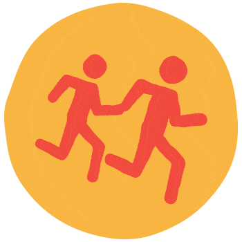 Abstract graphic of an evacuation