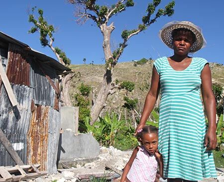 Mother and Child at a shelter